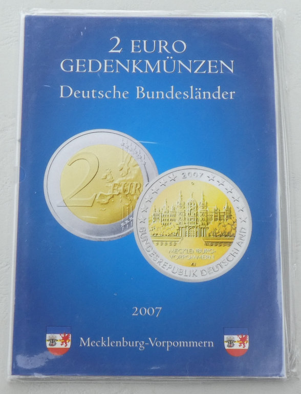 Leuchtturm Münzkarte für 5x2 Euro 2007 Mecklenburg-Vorpommern