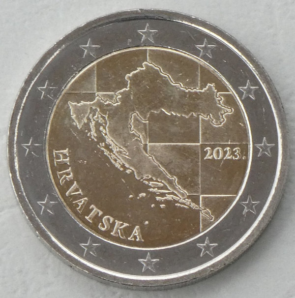 2 Euro Kursmünze Kroatien 2023 unz