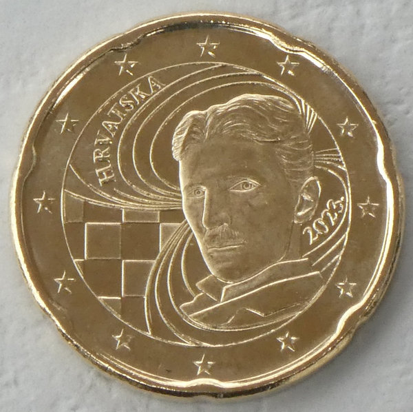 20 Euro Cent Kursmünze Kroatien 2023 unz