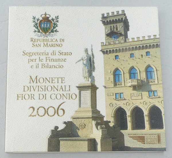 Euro KMS Kursmünzensatz San Marino 2006 im Folder st