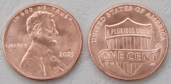 USA 1 Cent Lincoln 2023 P unz.
