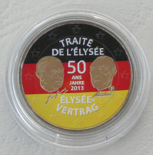2 Euro Gedenkmünze Deutschland 2013 Élysée-Vertrag in Farbe F unz.