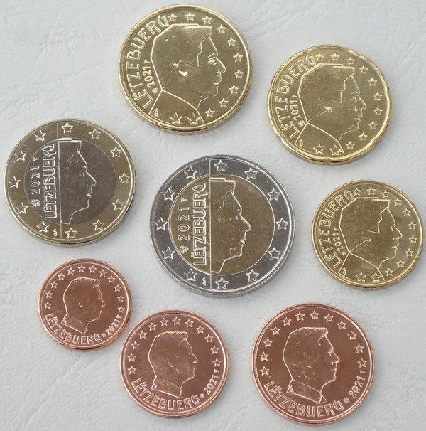 Euro KMS Kursmünzensatz Luxemburg 2021 unz.