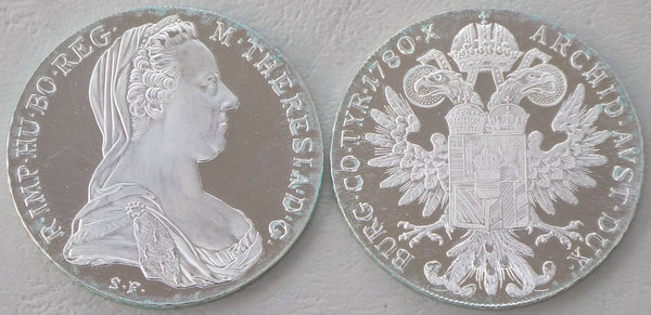 Österreich Maria Theresia Taler 1780 Silber / Ag p1866 pp.